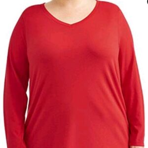 Terra Sky Long Sleeve V-neck Tee 5x
